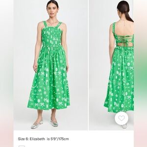 Damson Madder Kiera shirred midi dress